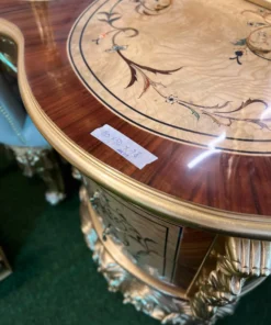 Bàn phấn cổ điển Versailles sơn trắng dát vàng GVBP021