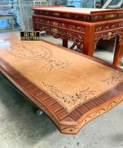 Bàn ăn cổ điển cẩn veneer GVBA042