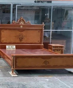 giường ngủ tân cổ điển dát vàng GVGN032