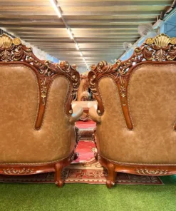 Sofa cổ điển dát vàng bọc nệm GVSF181