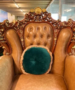 Sofa cổ điển dát vàng bọc nệm GVSF181