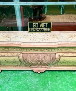 Tủ ti vi cổ điển cẩn veneer GVTTV0112