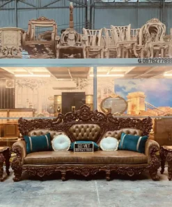 Sofa tân cổ điển hoàng gia bọc nệm GVSF038
